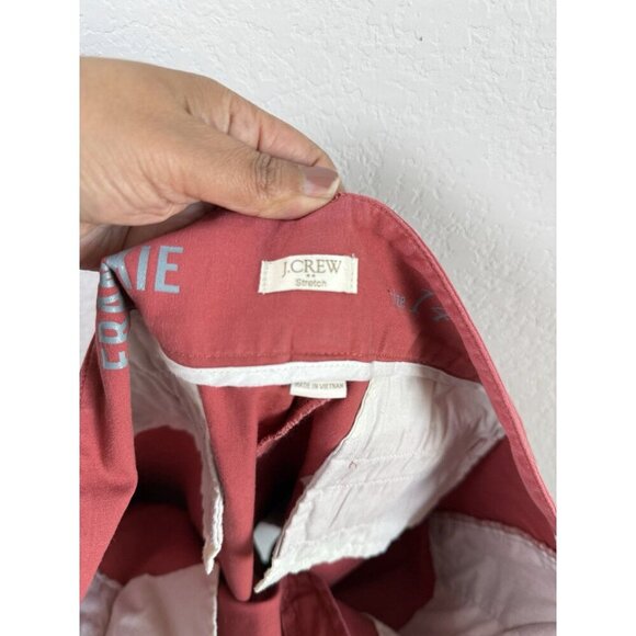 J.Crew Women's Size 14 Frankie Bermuda Chino Shorts 9” Stretch Dusty Red - Picture 5 of 9